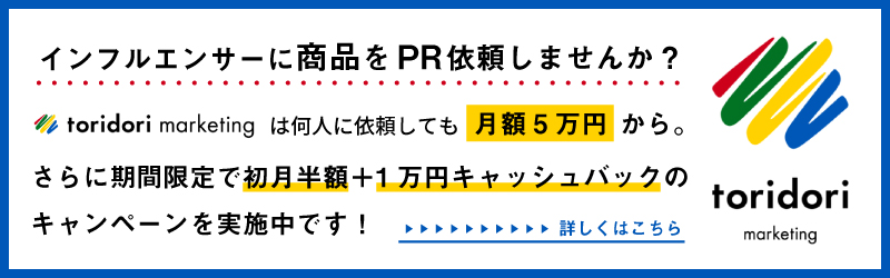 トリドリマーケティング -インフルエンサーに商品をPRしてもらおう-