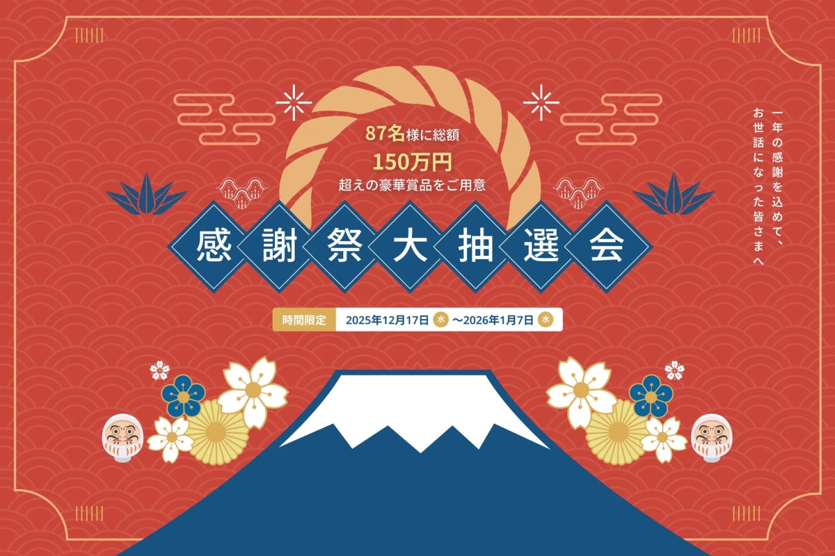 感謝祭大抽選会の告知