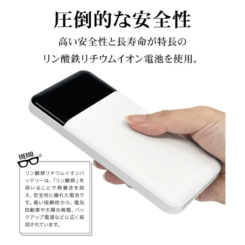 高い安全性と長寿命が特徴