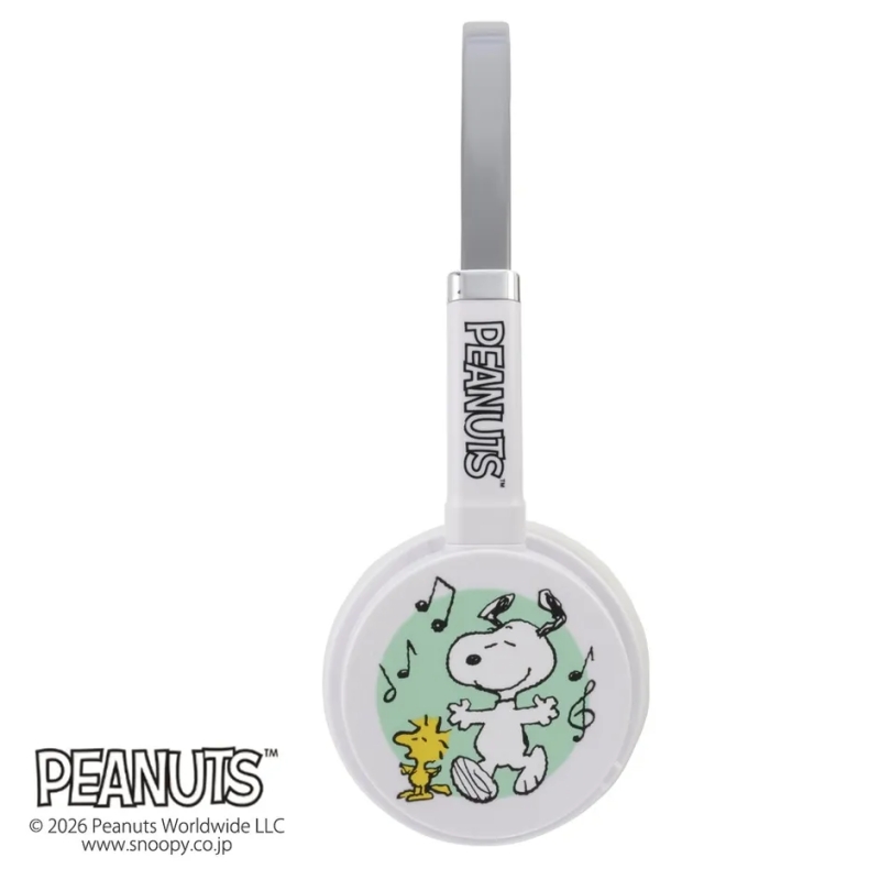 スヌーピーとウッドストックがデザインされたヘッドセット