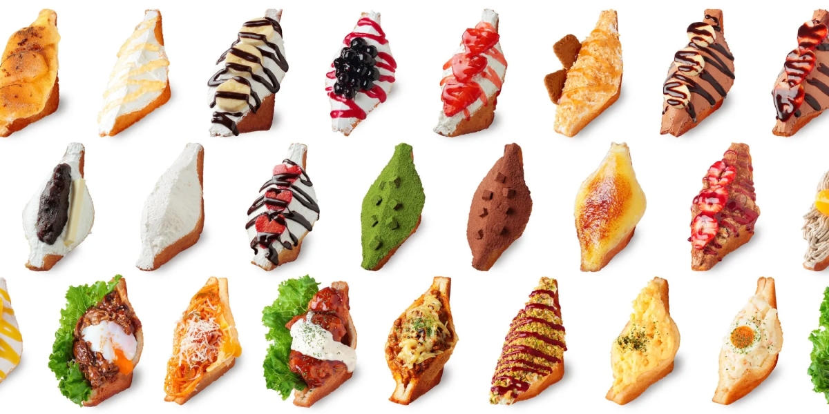 様々なトーストが並んだ画像
