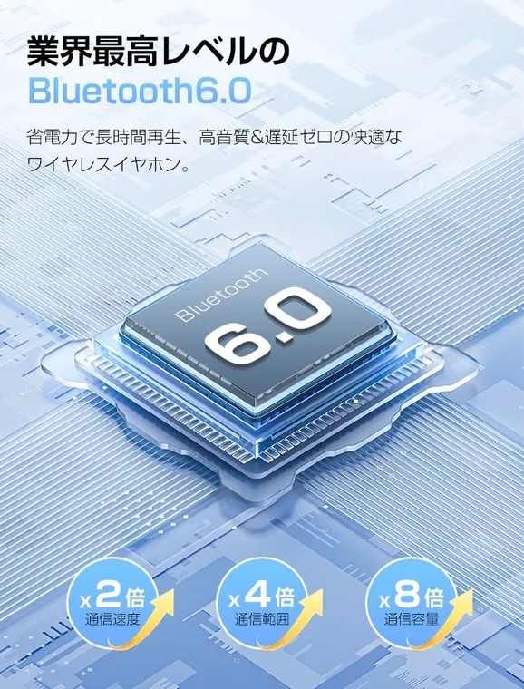 Bluetooth 6.0イヤホンの広告