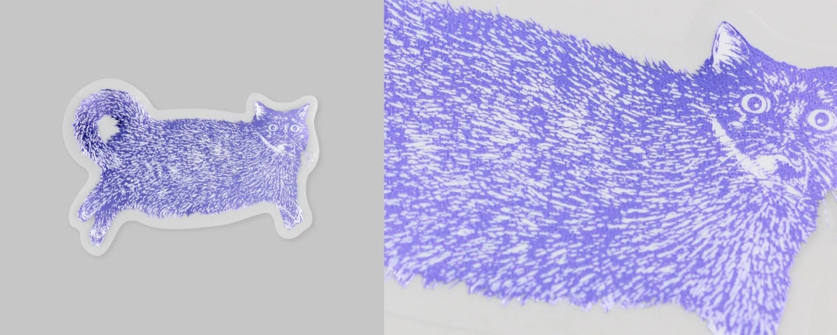 紫色の猫のイラスト