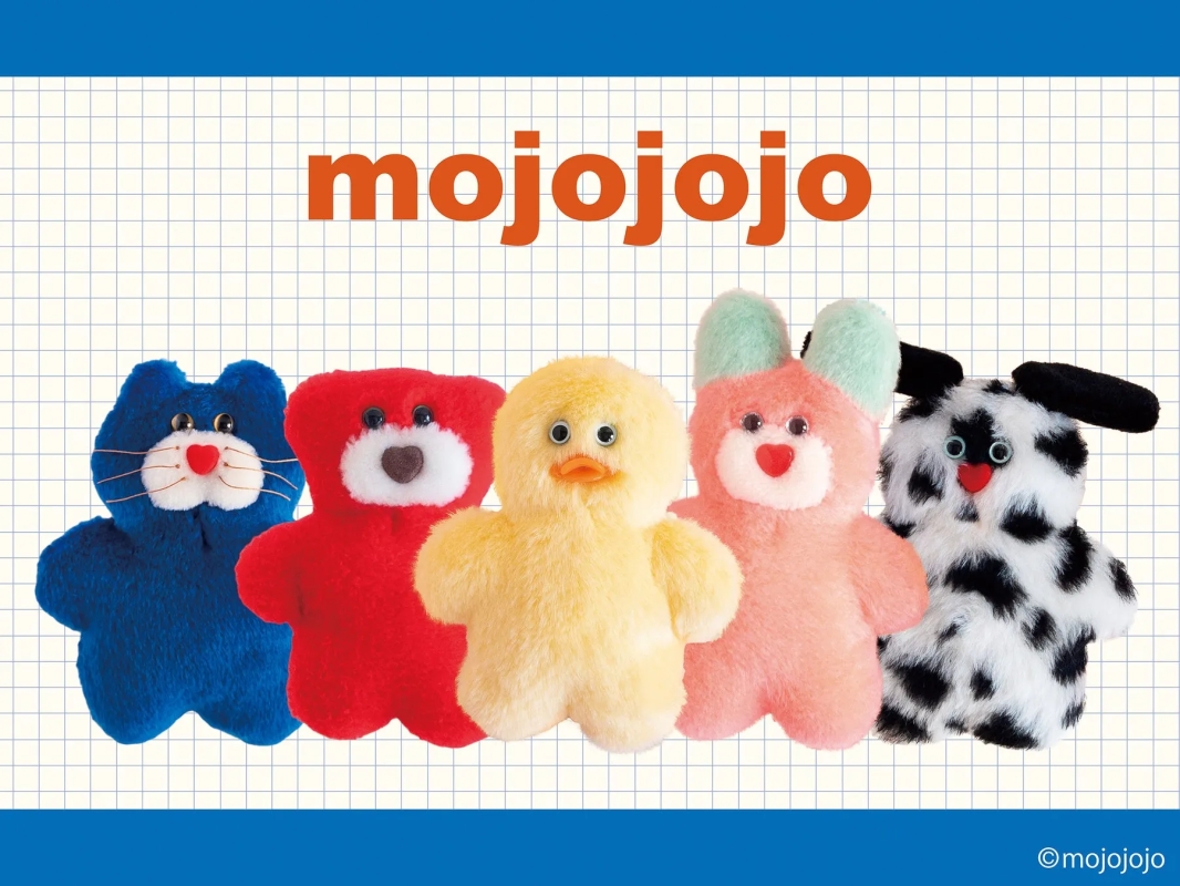 カラフルなぬいぐるみキャラクターが並んだ画像