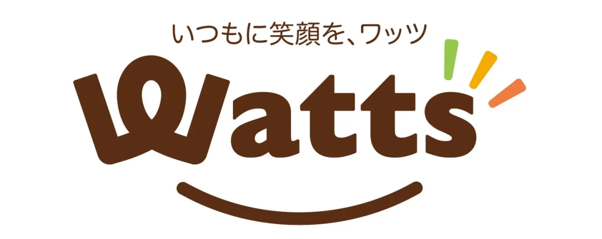 笑顔を届ける株式会社ワッツのロゴ