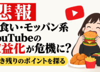 【悲報】大食い・モッパン系YouTubeの収益化が危機に?生き残りのポイントを探る